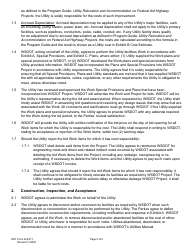 DOT Form 224-071 Utility Construction Agreement - Work by Wsdot - Shared Cost - Washington, Page 2