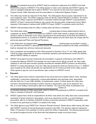 DOT Form 224-071 Utility Construction Agreement - Work by Wsdot - Shared Cost - Washington, Page 3