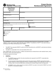 Document preview: DOT Form 224-102 Project Review Reimbursable Agreement - Washington