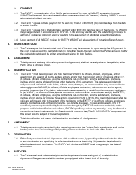 DOT Form 224-102 Project Review Reimbursable Agreement - Washington, Page 2