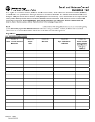 DOT Form 226-018 Small and Veteran-Owned Business Plan - Washington