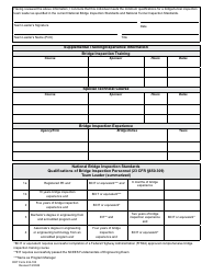 DOT Form 234-100 Wsdot Bridge/Tunnel Inspector Experience and Training Record - Washington, Page 2