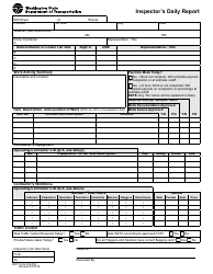 DOT Form 422-004 Inspector&#039;s Daily Report - Washington, Page 2