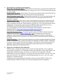 Sustainable Aviation Grant Application Form - Washington, Page 4