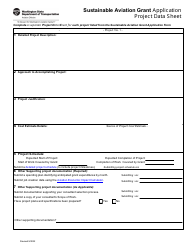 Sustainable Aviation Grant Application Form - Washington, Page 5