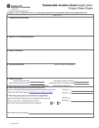 Sustainable Aviation Grant Application Form - Washington, Page 6