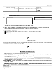 Form JC93 Letters of Juvenile Guardianship - Michigan