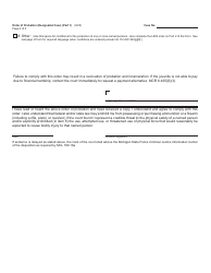 Form JC74 Order of Probation (Designated Case) - Michigan, Page 2