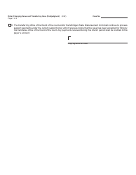 Form FOC25 Order Changing Venue and Transferring Case (Postjudgment) - Michigan, Page 2