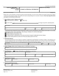 Document preview: Form FOC108 Change in Personal Information - Michigan