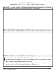 Form FA-11E Applied Behavior Analysis (Aba) Authorization Request - Nevada, Page 5