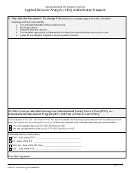 Form FA-11E Applied Behavior Analysis (Aba) Authorization Request - Nevada, Page 6