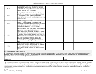 Form FA-11E Applied Behavior Analysis (Aba) Authorization Request - Nevada, Page 8