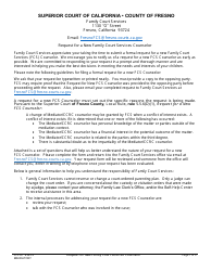 Document preview: Form PFC-61 Request for New Family Court Services Counselor - County of Fresno, California