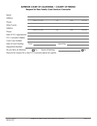 Form PFC-61 Request for New Family Court Services Counselor - County of Fresno, California, Page 2