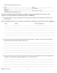 Form CADV Commodity Investment Advisor Statement - New York, Page 4