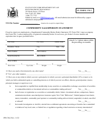 Document preview: Form CM-2 Commodity Salesperson Statement - New York