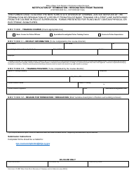 Document preview: Notification of Termination/Resignation From Training - New York