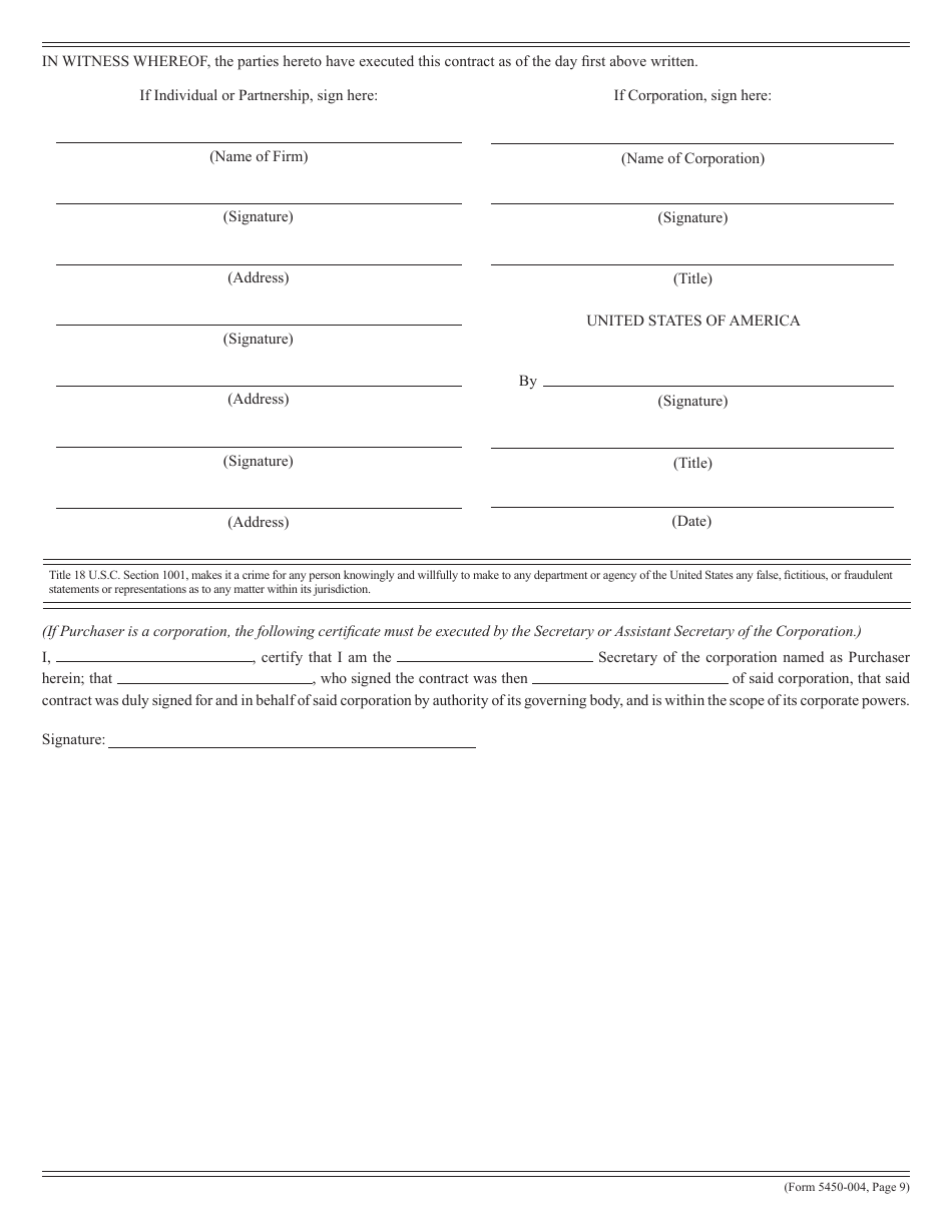 BLM Form 5450-004 Contract for the Sale of Timber and Other Wood Products - Scale, Page 9