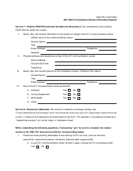 Form SNC-700 Pre-compliance Review Information Request - Michigan