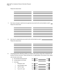 Form SNC-700 Pre-compliance Review Information Request - Michigan, Page 6
