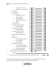 Form SNC-700 Pre-compliance Review Information Request - Michigan, Page 7