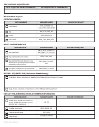 Form HLTH5422 Request for Information Release by the Minister of Health or Person Designated by the Minister, or by a College or a Regulatory Body for a Practitioner Under the Pharmaceutical Services Act - British Columbia, Canada, Page 2