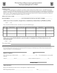 Missouri Peace Officer License Application for Law Enforcement/Military Police Officers - Missouri, Page 3