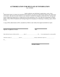 Missouri Peace Officer License Application for Law Enforcement/Military Police Officers - Missouri, Page 5