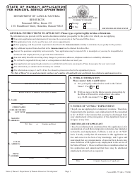 Form HRD278 Application for Non-civil Service Appointment - Hawaii