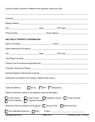 Form EQP4025 Baseline Environmental Assessment Submittal Form - Michigan, Page 2