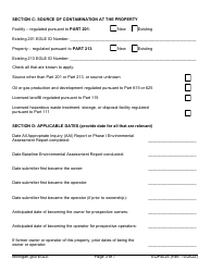 Form EQP4025 Baseline Environmental Assessment Submittal Form - Michigan, Page 3