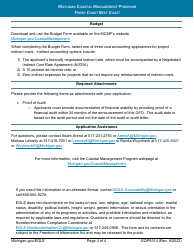 Form EQP9314 Creating a Culture of Resilience Grant Funding Application - Michigan, Page 4