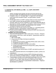 Form EQP4007 Final Assessment Report Table of Contents Form - Michigan, Page 5