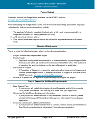 Form EQP9306 Michigan Coastal Management Program Grant Application - Michigan, Page 4