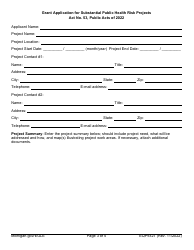 Form EQP9327 Grant Application for Substantial Public Health Risk Projects - Michigan, Page 3