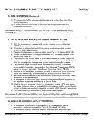 Form EQP4006 Initial Assessment Report Table of Contents Form - Michigan, Page 2