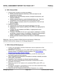 Form EQP4006 Initial Assessment Report Table of Contents Form - Michigan, Page 5