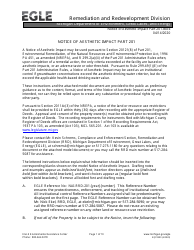 Form EQP3900 Notice of Aesthetic Impact - Part 201 - Michigan