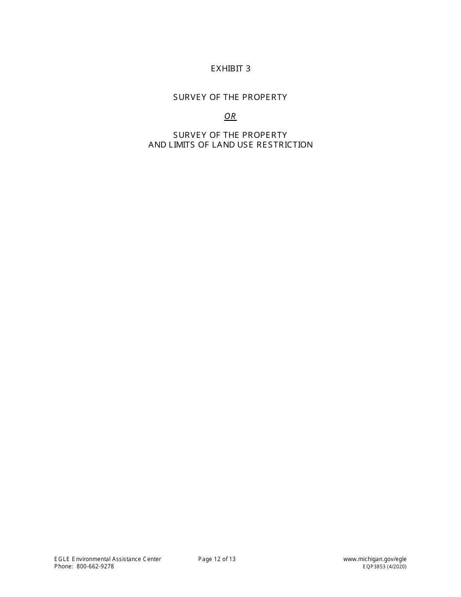 Form EQP3853 Notice of Corrective Action - Part 213 - Michigan, Page 12