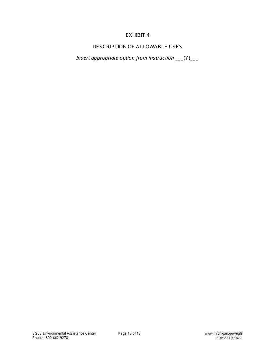 Form EQP3853 Notice of Corrective Action - Part 213 - Michigan, Page 13