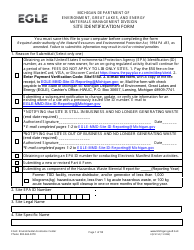 Document preview: Form EQP5150 Site Identification Form - Michigan