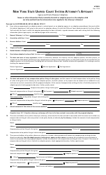 Document preview: Form UCS836 Attorney's Affidavit - New York