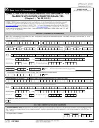 VA Form 28-1900 Application for Veteran Readiness and Employment for Claimants With Service-Connected Disabilities (Chapter 31, Title 38, U.s.c.)