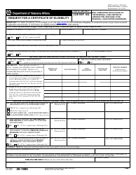 Document preview: VA Form 26-1880 Request for a Certificate of Eligibility
