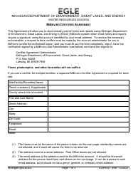 Form EQP9227 Mienviro Certifier Agreement - Michigan