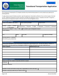 Transitional Transportation Application - Maine