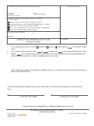 Document preview: Form L-1031 Affidavit for Subpoena Duces Tecum (Criminal or Juvenile) - Orange County, California