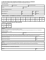 Document preview: Form SFN10140 Claim for Room-Count Moving Expense & Dislocation Allowance - North Dakota
