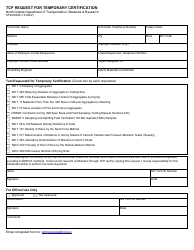 Document preview: Form SFN60649 Tcp Request for Temporary Certification - North Dakota